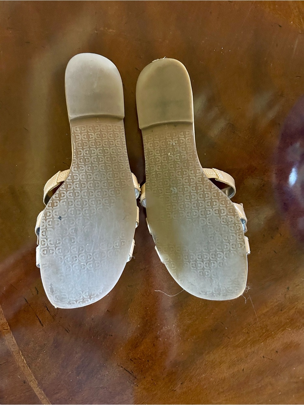Sam Edelman Patent Slide Mules in Nude Beige - Picture 3 of 6